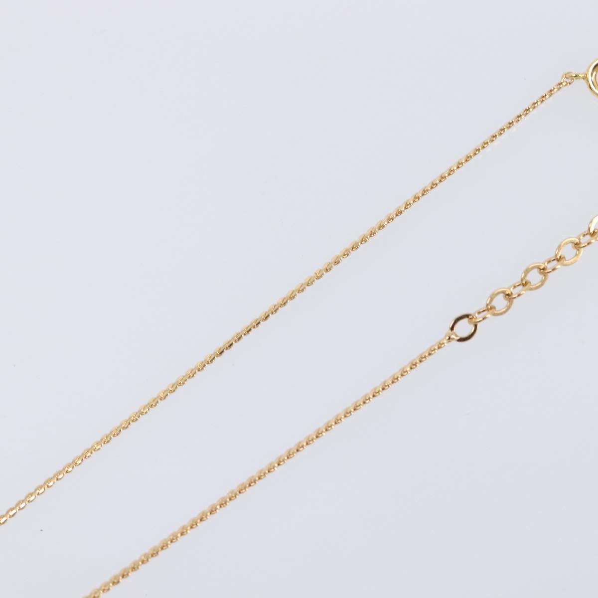 Christian Dior Necklace Metal Gold Tone Auth SK148V