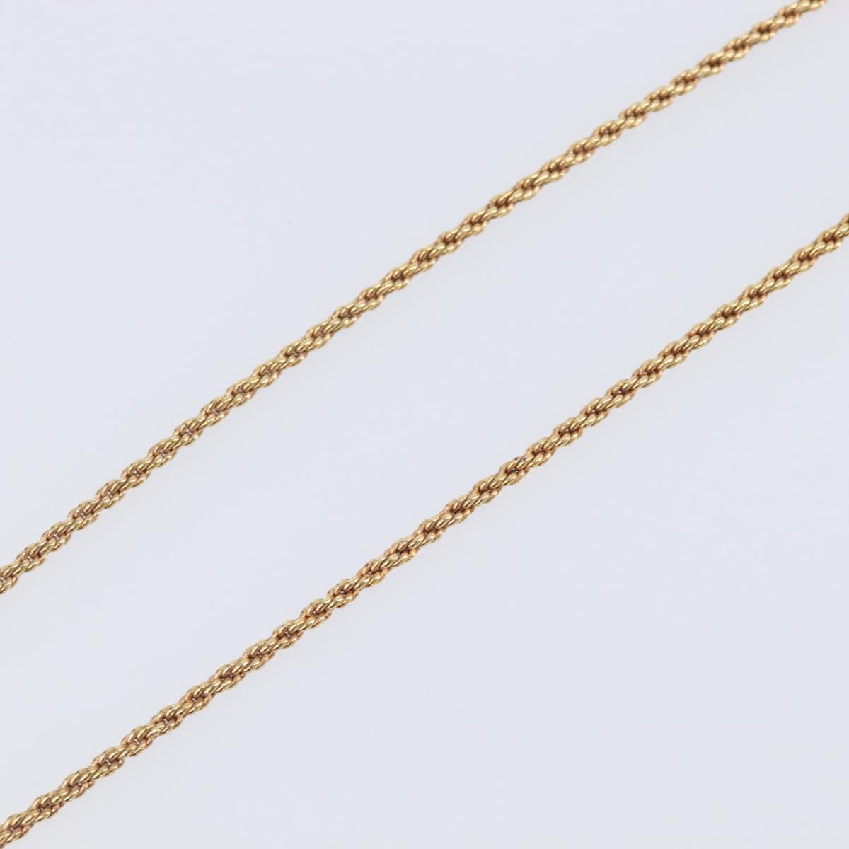 Christian Dior Necklace Metal Gold Tone Auth SK153