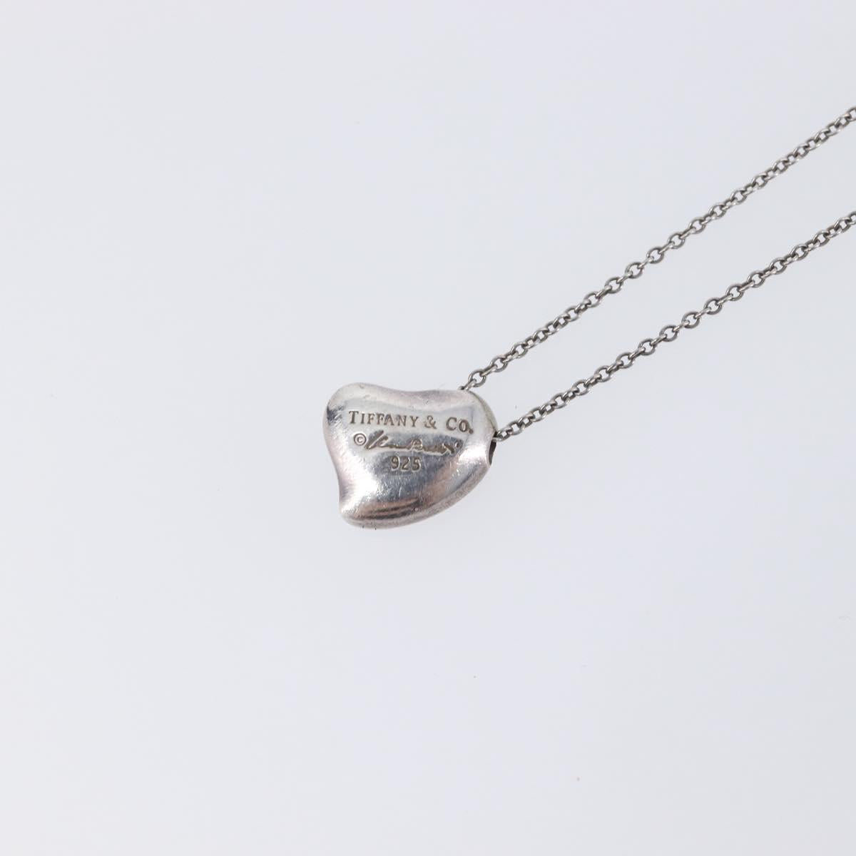 Tiffany & Co. Full Heart Necklace Ag925 Silver Auth SK154