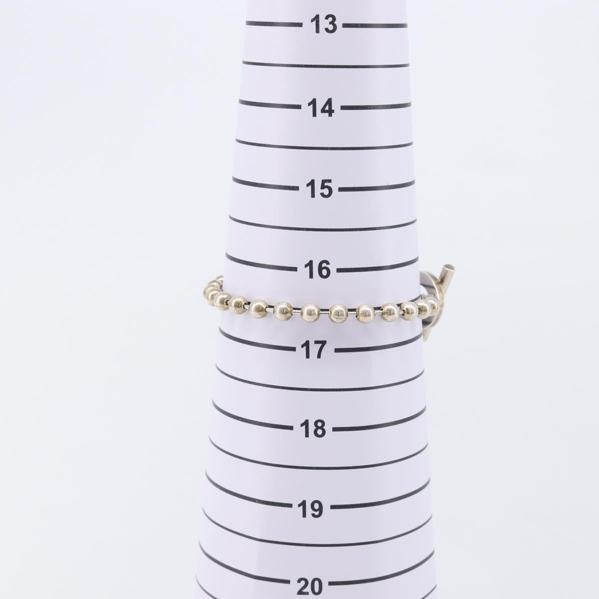 GUCCI Ball Chain Bracelet Ag925 Silver Auth SK177