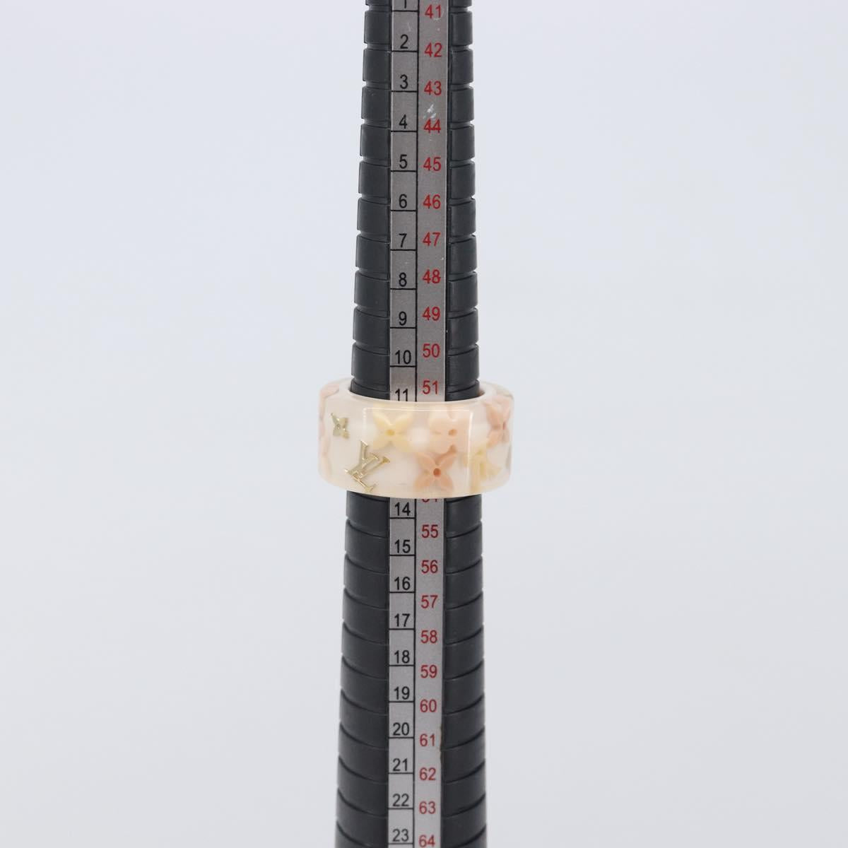 LOUIS VUITTON Berg Farandole Ring Plastic Clear Pink M65816 LV Auth SK179