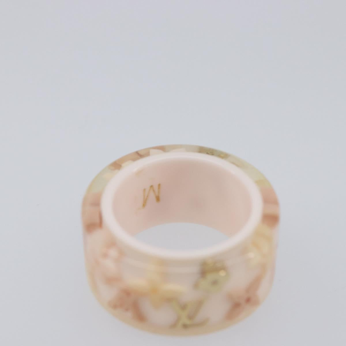 LOUIS VUITTON Berg Farandole Ring Plastic Clear Pink M65816 LV Auth SK179