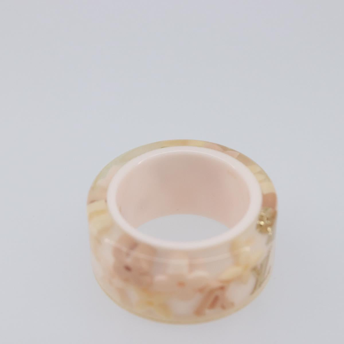 LOUIS VUITTON Berg Farandole Ring Plastic Clear Pink M65816 LV Auth SK179