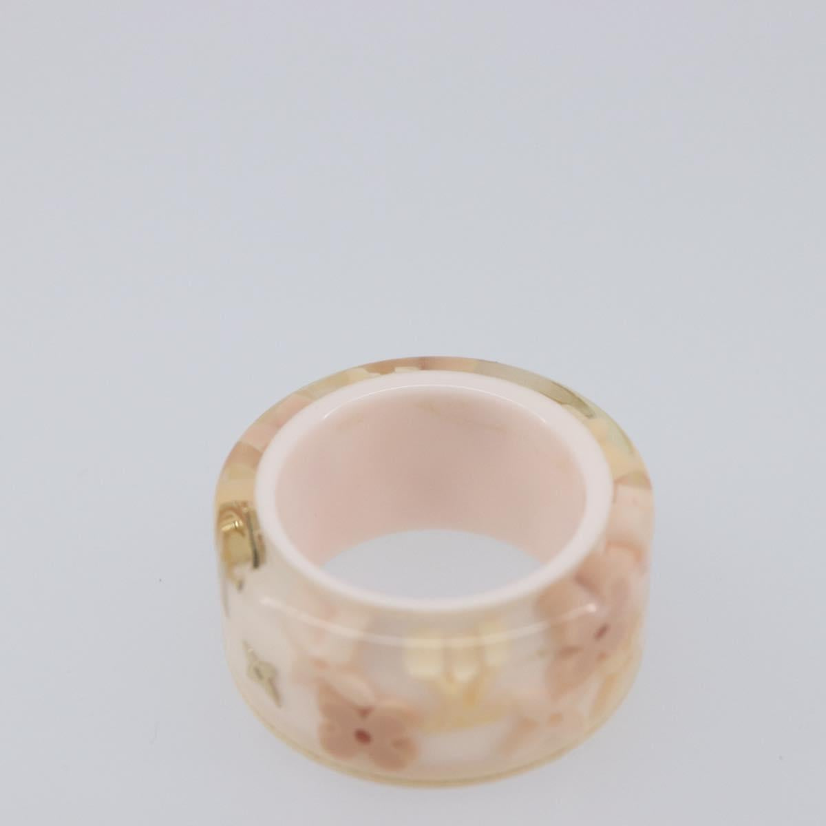 LOUIS VUITTON Berg Farandole Ring Plastic Clear Pink M65816 LV Auth SK179