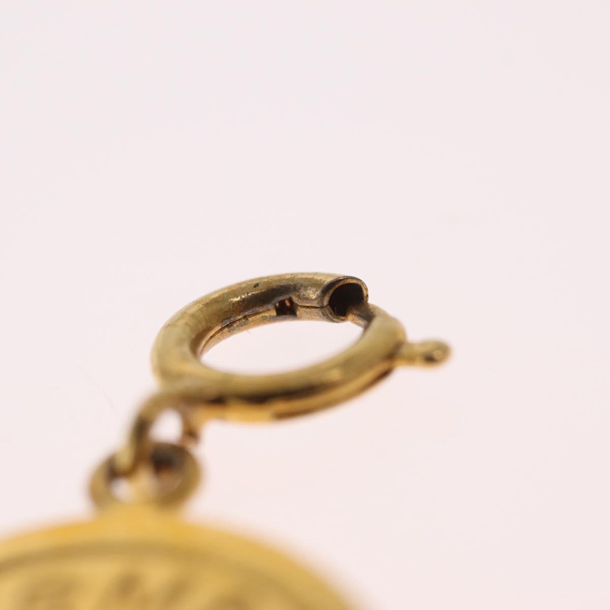 HERMES Charm Ring Metal 2 Set Gold Tone Auth SK203