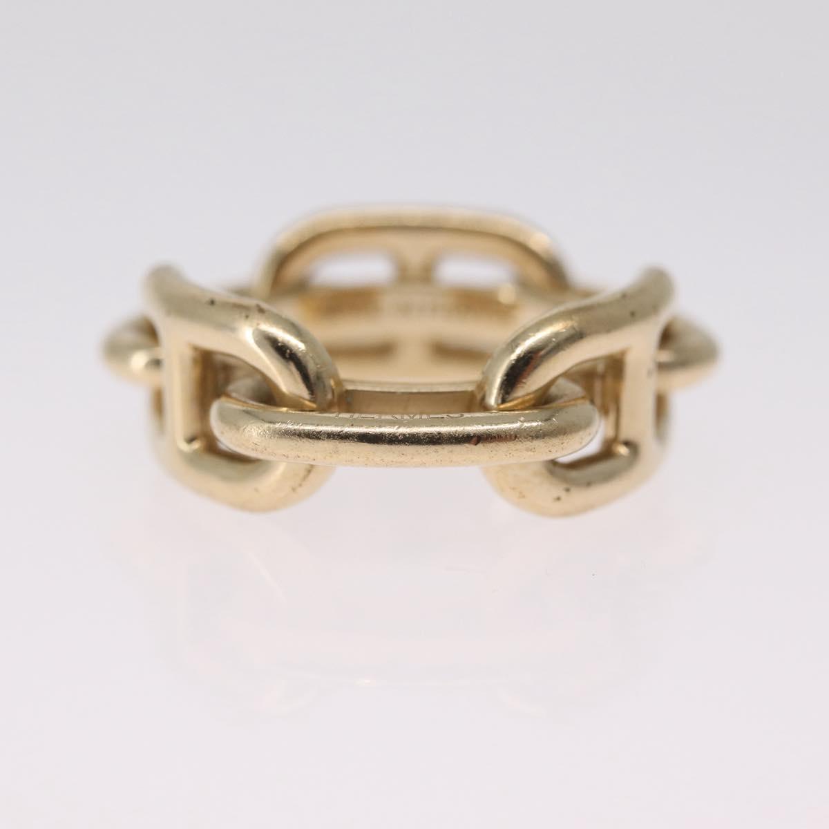 HERMES Charm Ring Metal 2 Set Gold Tone Auth SK203