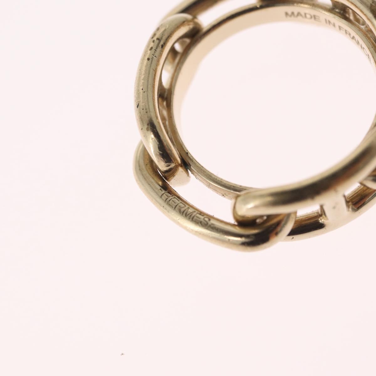 HERMES Charm Ring Metal 2 Set Gold Tone Auth SK203