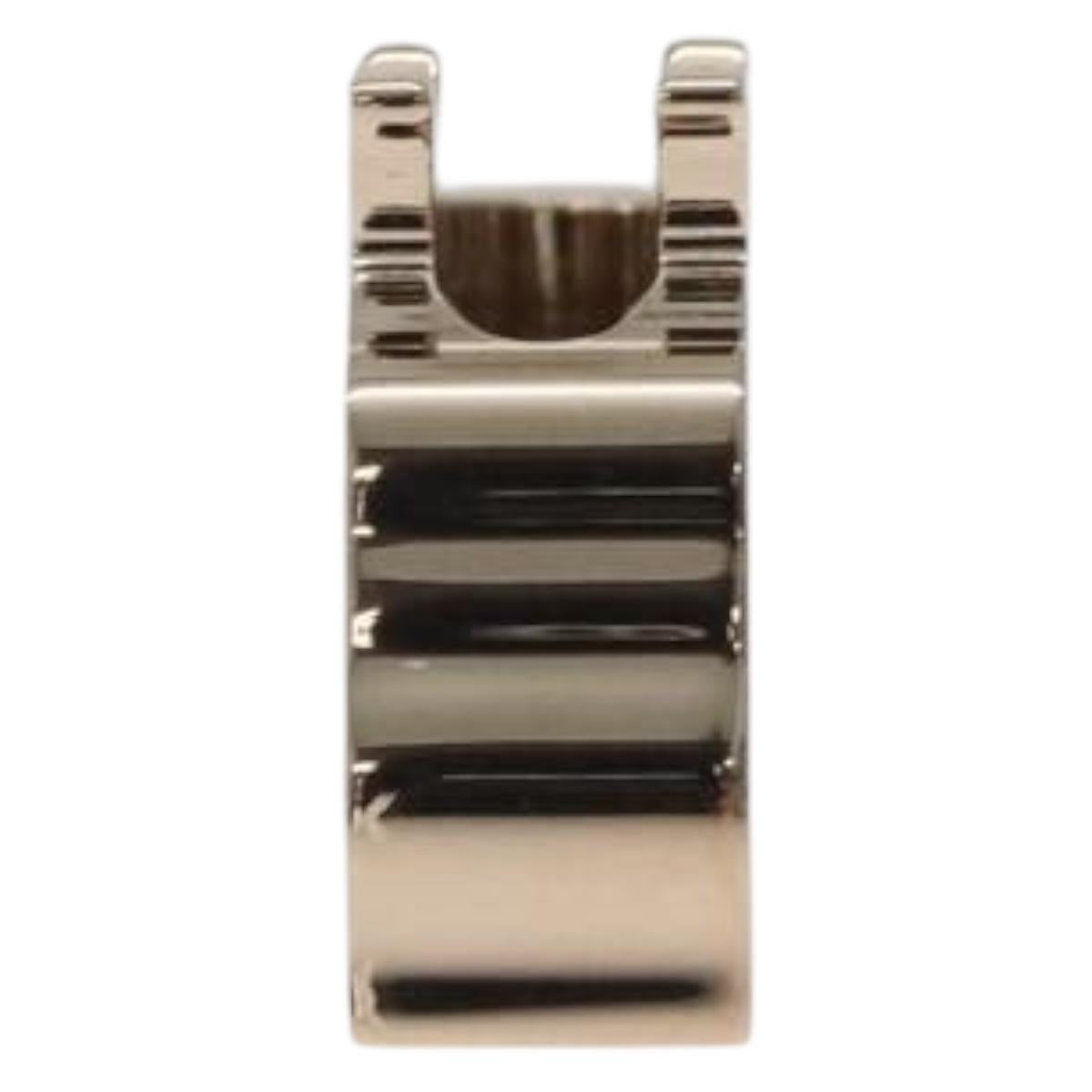 HERMES Quadrije Twilly Ring Metal Gold Tone Black Auth SK204M