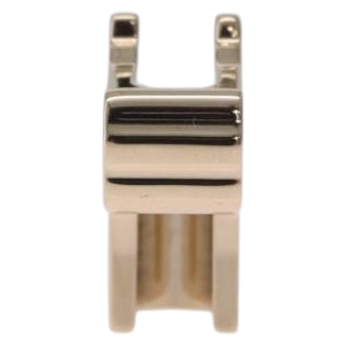 HERMES Quadrije Twilly Ring Metal Gold Tone Black Auth SK204M