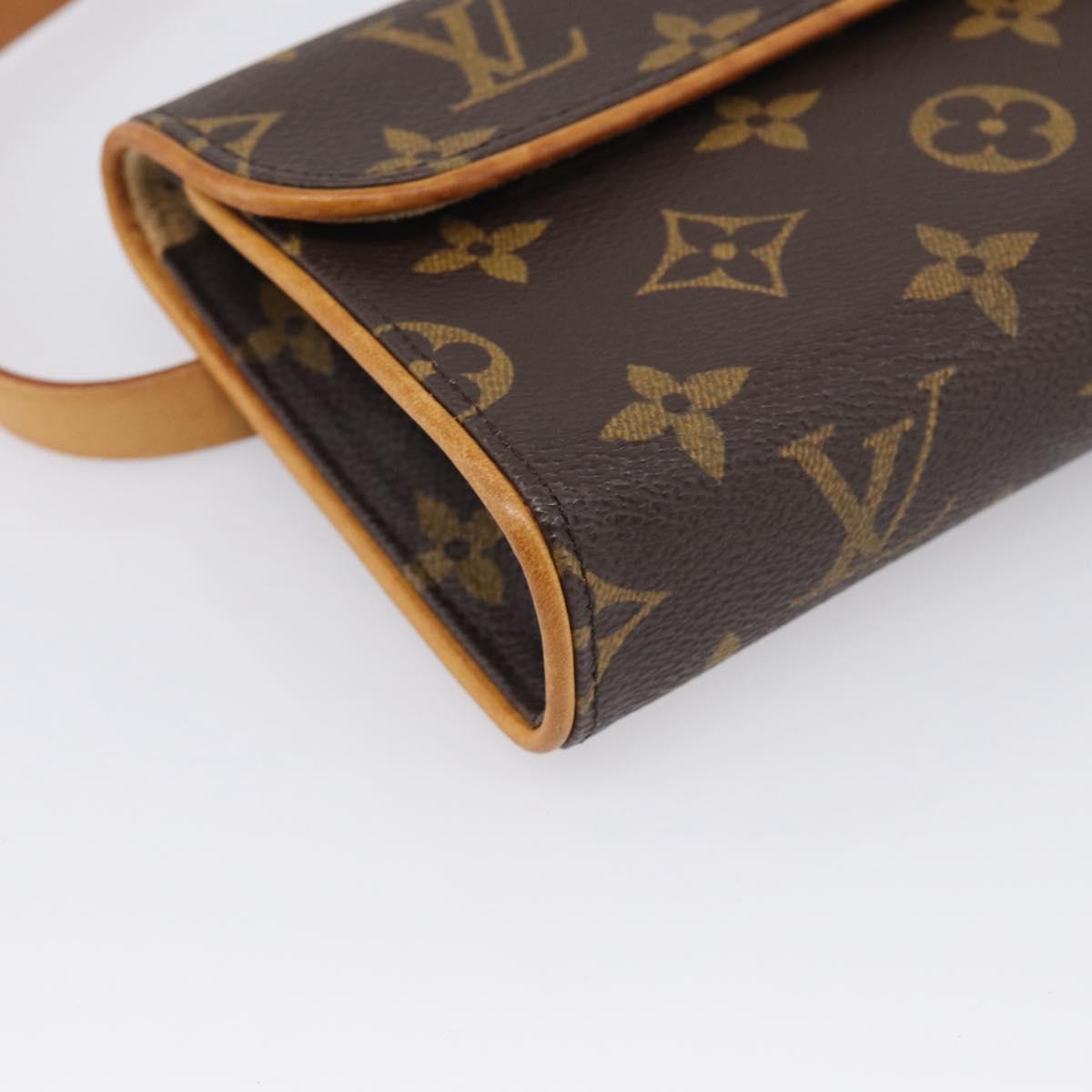 LOUIS VUITTON Monogram Pochette Florentine Waist bag M51855 LV Auth SK216