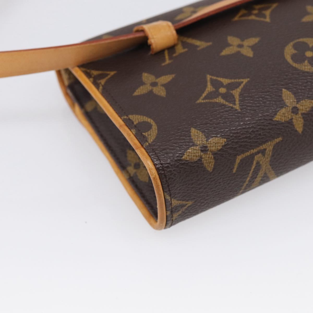 LOUIS VUITTON Monogram Pochette Florentine Waist bag M51855 LV Auth SK216