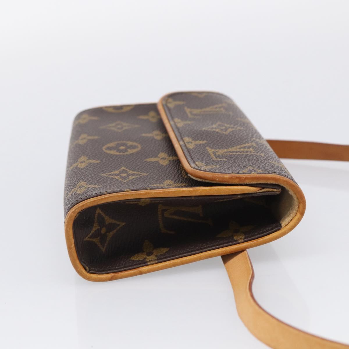 LOUIS VUITTON Monogram Pochette Florentine Waist bag M51855 LV Auth SK216
