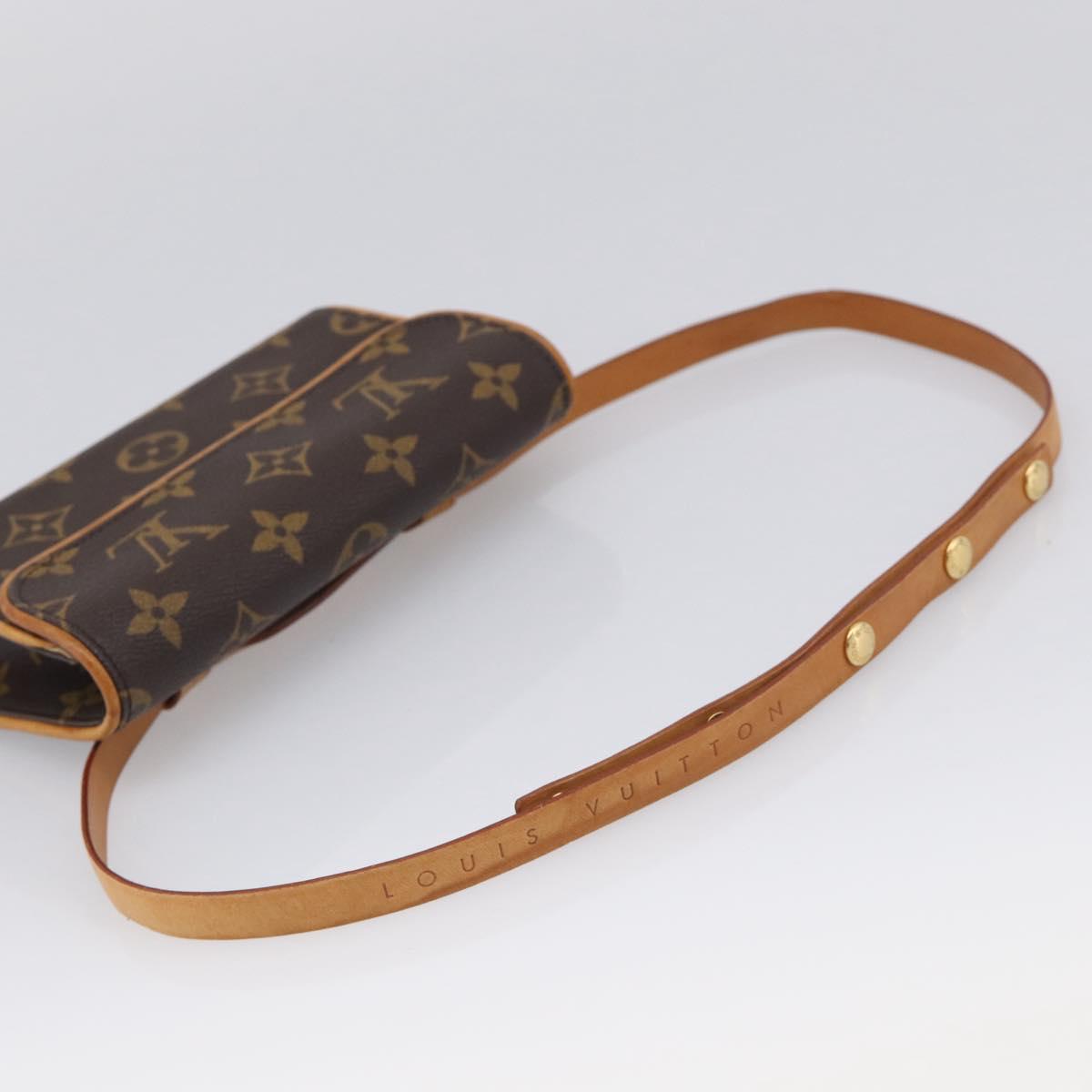 LOUIS VUITTON Monogram Pochette Florentine Waist bag M51855 LV Auth SK216