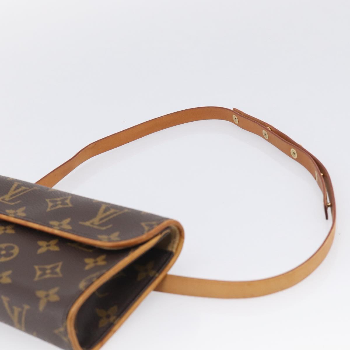 LOUIS VUITTON Monogram Pochette Florentine Waist bag M51855 LV Auth SK216