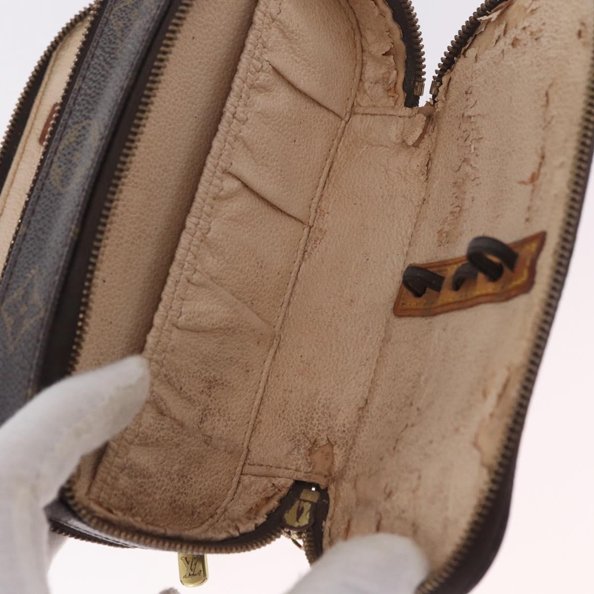 LOUIS VUITTON Monogram Trousse Brush PM Cosmetic Pouch M47510 LV Auth SK217