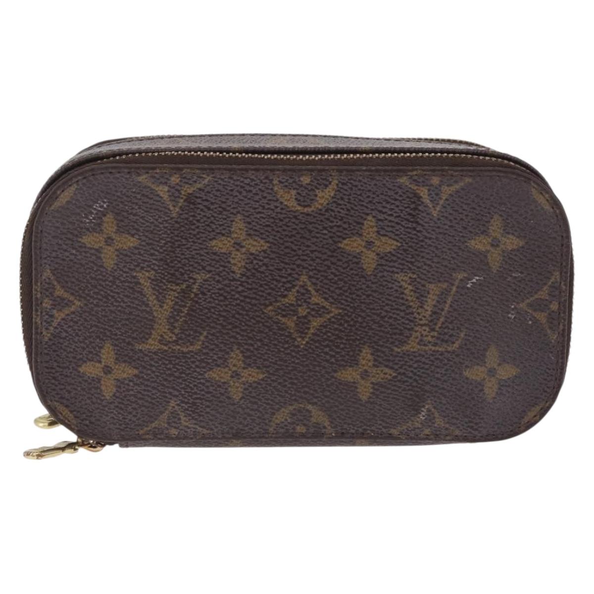 LOUIS VUITTON Monogram Trousse Brush PM Cosmetic Pouch M47510 LV Auth SK217