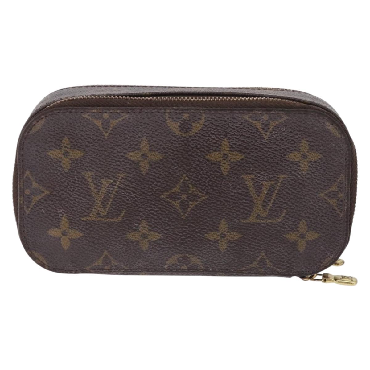 LOUIS VUITTON Monogram Trousse Brush PM Cosmetic Pouch M47510 LV Auth SK217