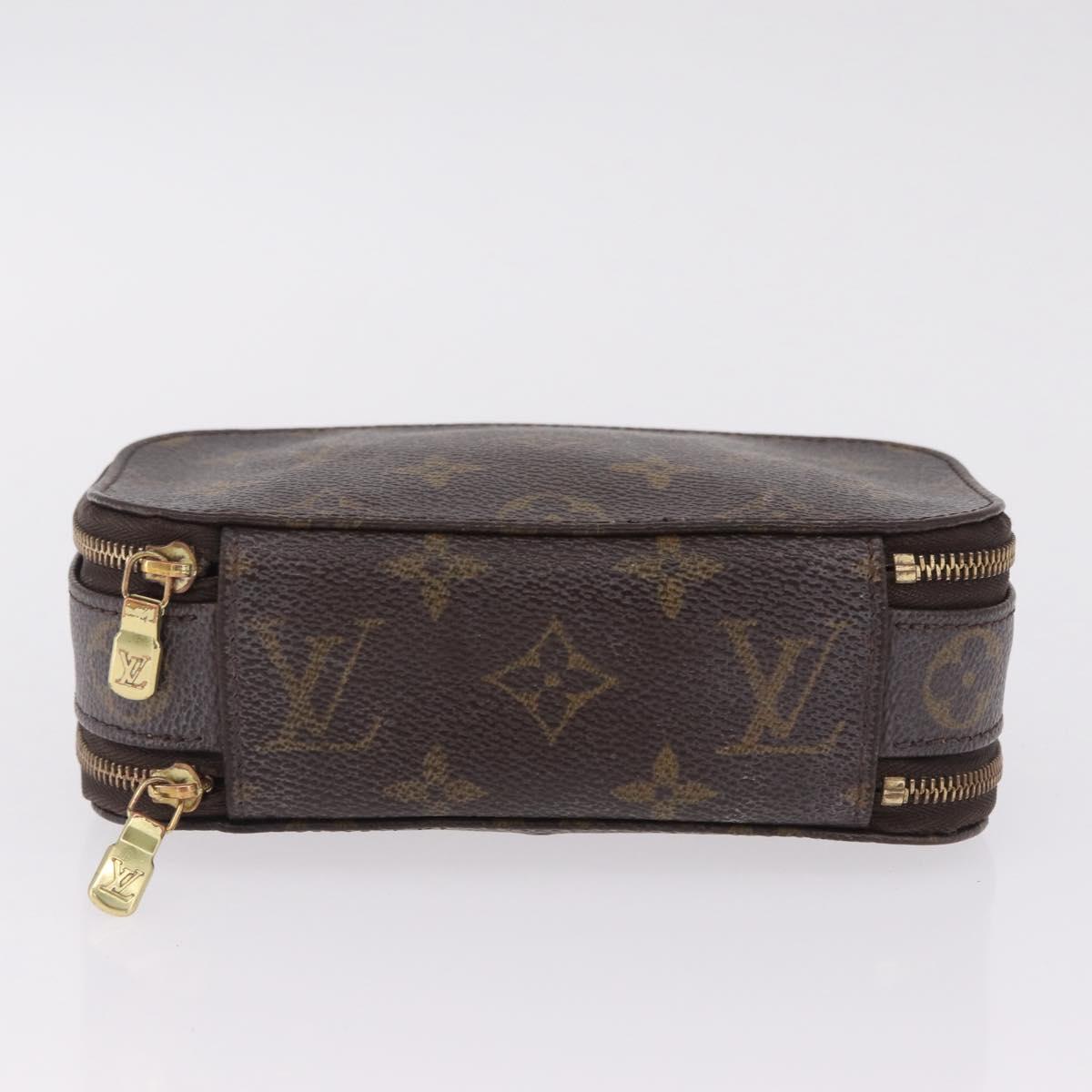 LOUIS VUITTON Monogram Trousse Brush PM Cosmetic Pouch M47510 LV Auth SK217