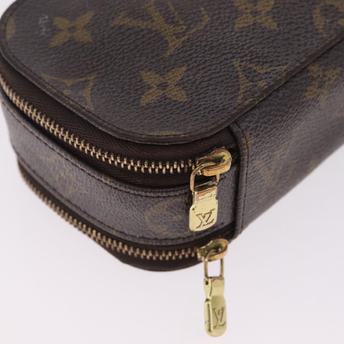 LOUIS VUITTON Monogram Trousse Brush PM Cosmetic Pouch M47510 LV Auth SK217
