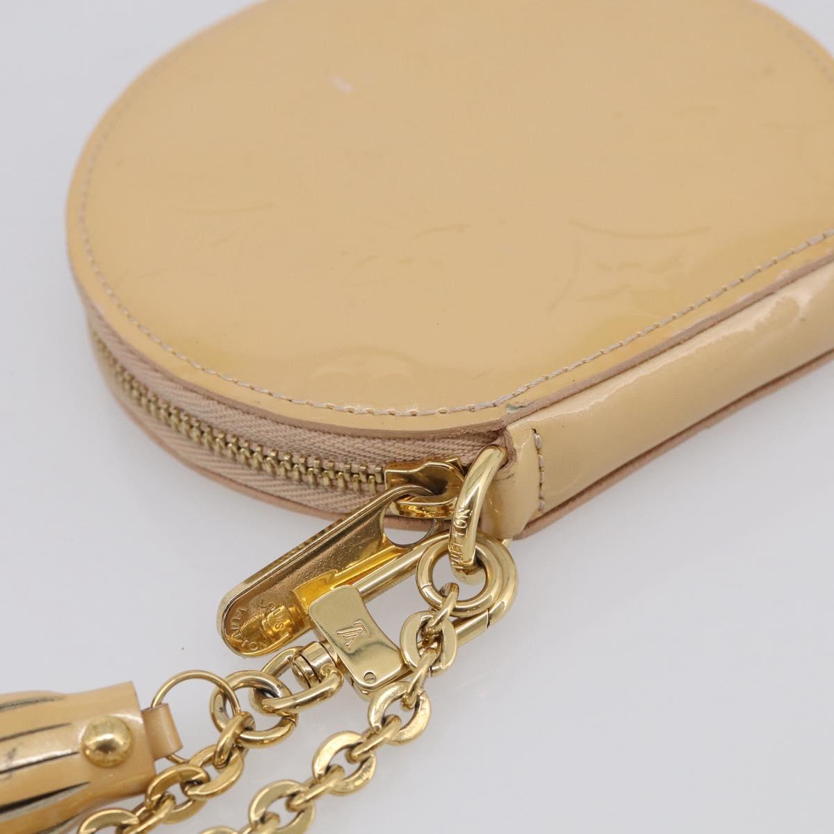 LOUIS VUITTON Vernis Porte Monnaie Chapo Rose Florentin M91416 LV Auth SK218A