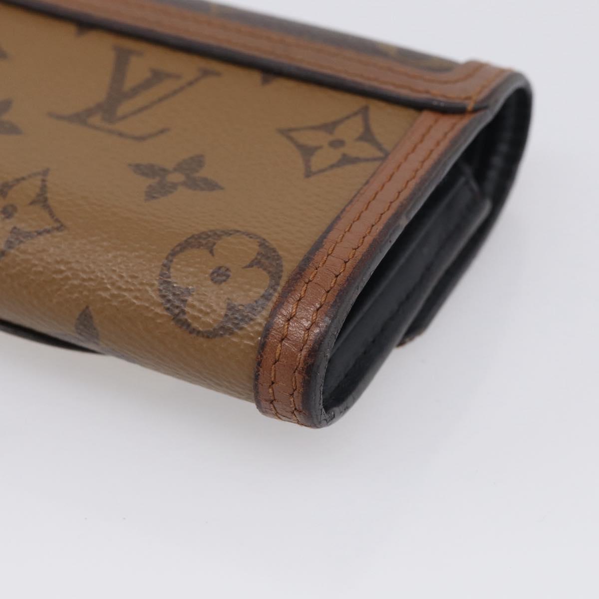 LOUIS VUITTON Reverse Portefeuille Daufine Compact Wallet M68725 LV Auth SK258