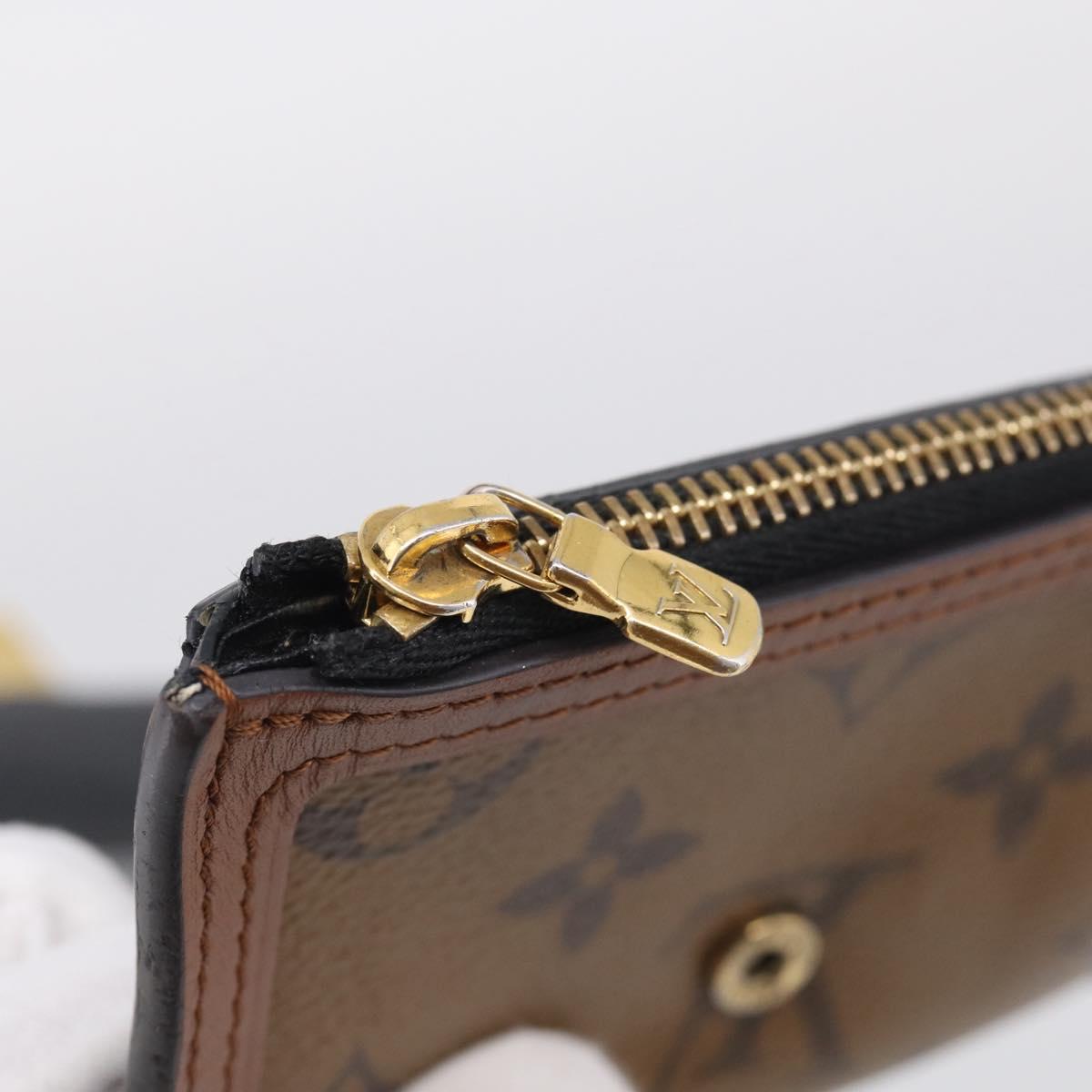 LOUIS VUITTON Reverse Portefeuille Daufine Compact Wallet M68725 LV Auth SK258