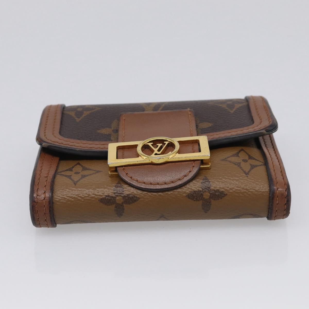 LOUIS VUITTON Reverse Portefeuille Daufine Compact Wallet M68725 LV Auth SK258