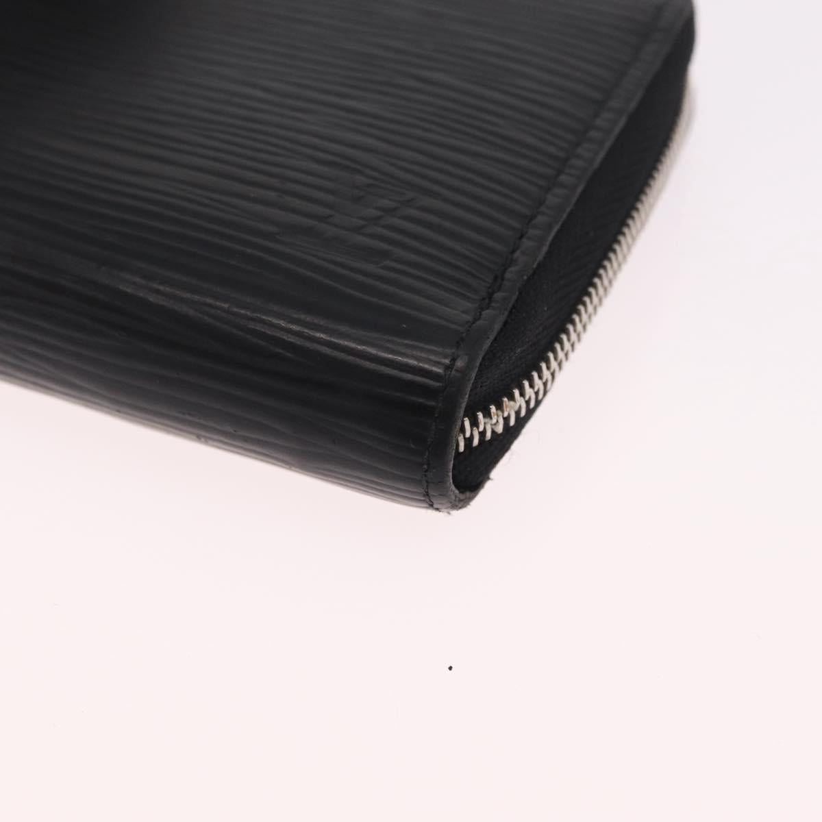 LOUIS VUITTON Epi Zippy Coin Purse Black M60152 LV Auth SK259