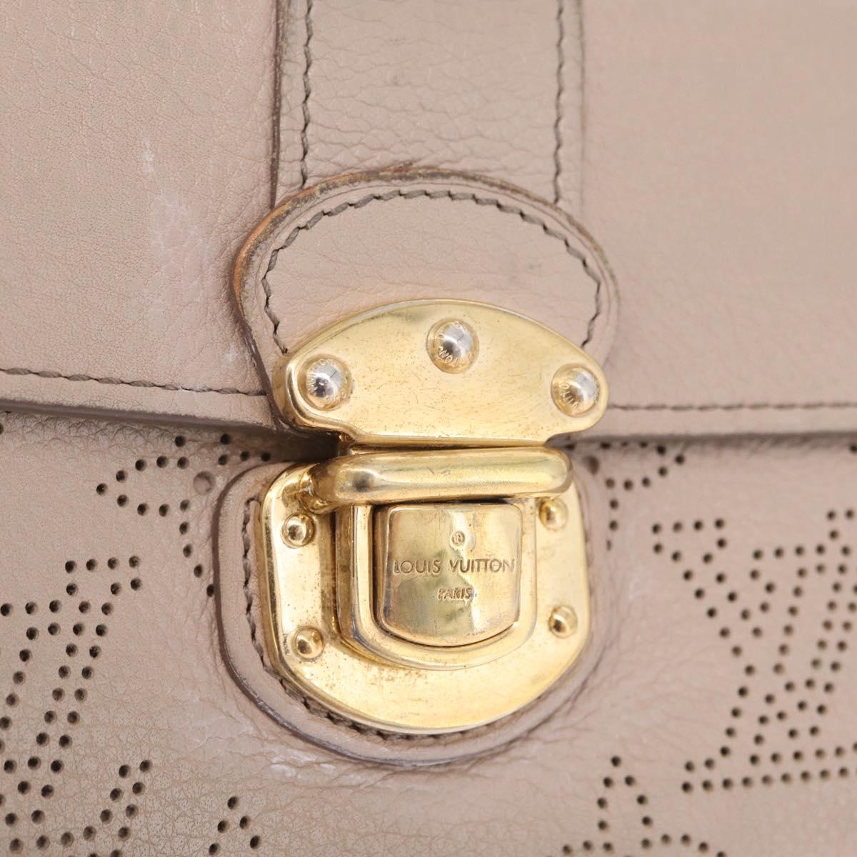 LOUIS VUITTON Mahina Portefeuille Iris Wallet Beige M58094 LV Auth SK262
