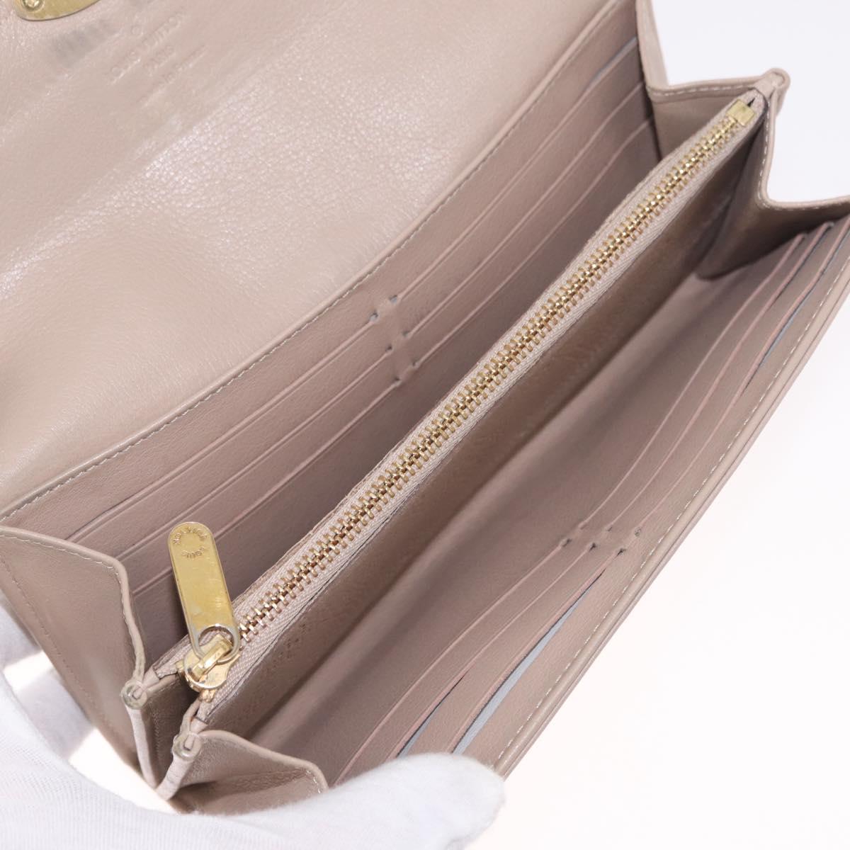 LOUIS VUITTON Mahina Portefeuille Iris Wallet Beige M58094 LV Auth SK262