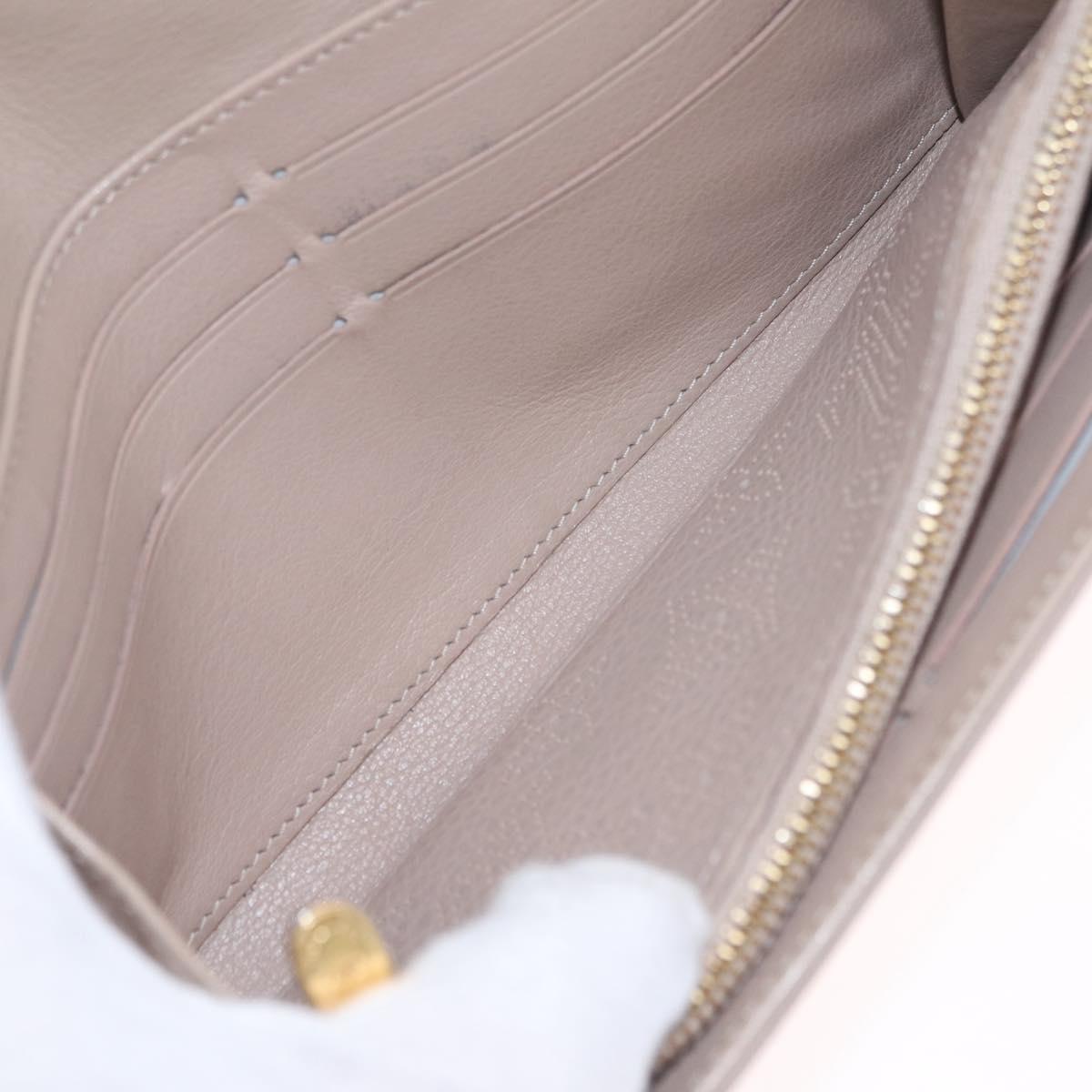 LOUIS VUITTON Mahina Portefeuille Iris Wallet Beige M58094 LV Auth SK262