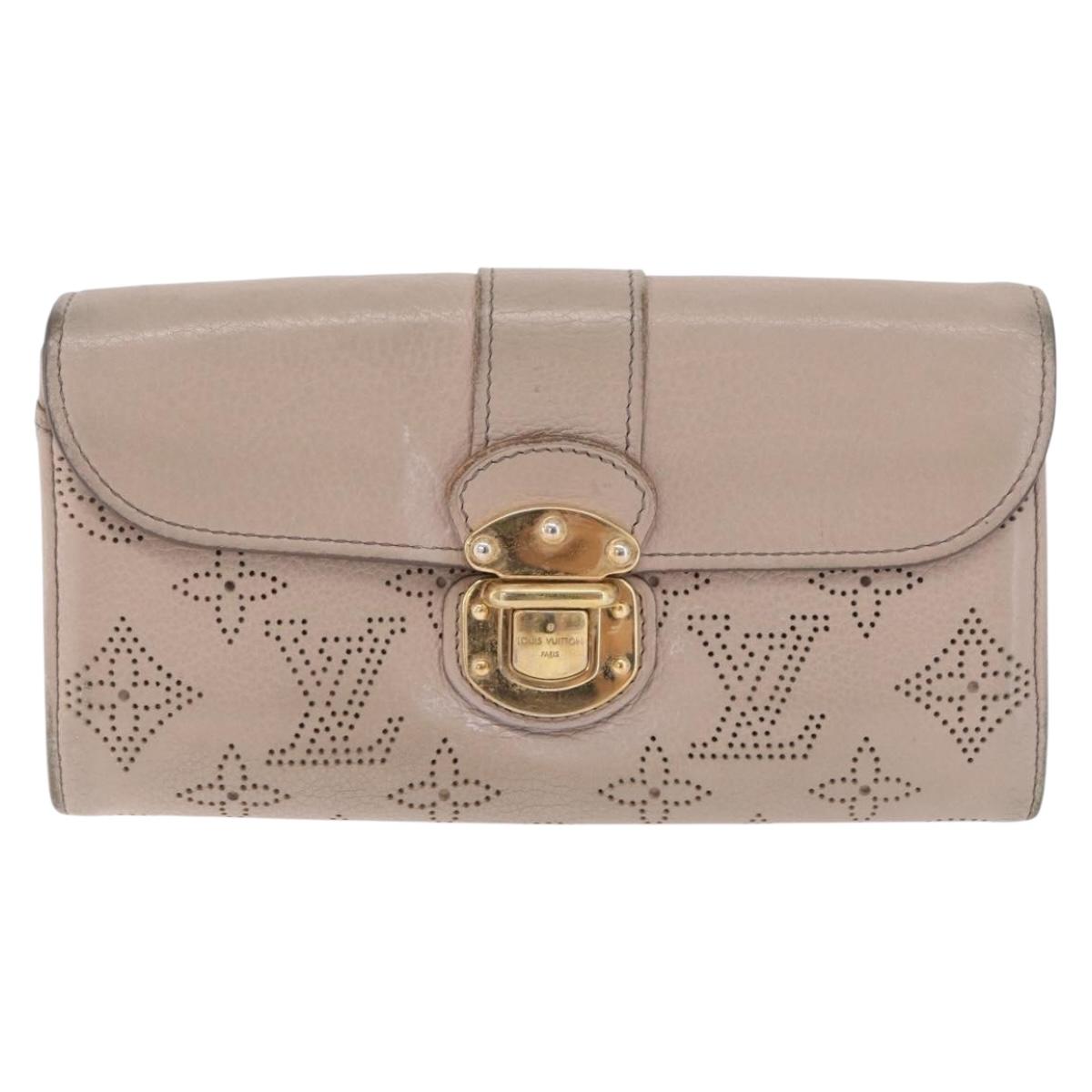LOUIS VUITTON Mahina Portefeuille Iris Wallet Beige M58094 LV Auth SK262