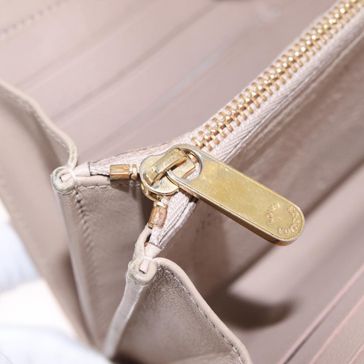 LOUIS VUITTON Mahina Portefeuille Iris Wallet Beige M58094 LV Auth SK262