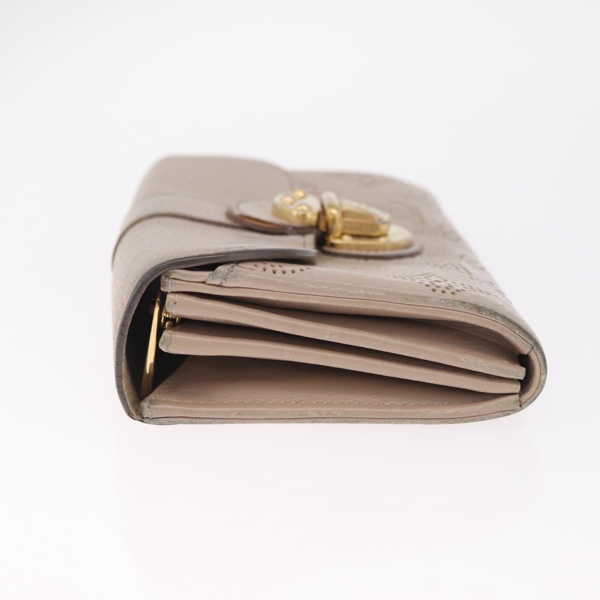 LOUIS VUITTON Mahina Portefeuille Iris Wallet Beige M58094 LV Auth SK262