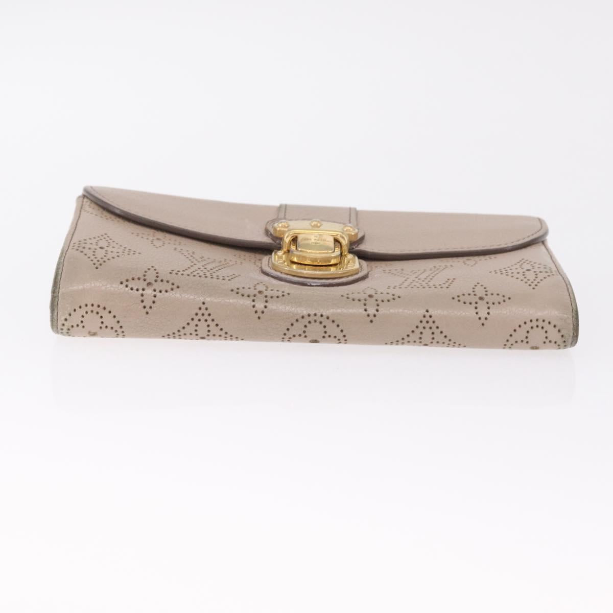 LOUIS VUITTON Mahina Portefeuille Iris Wallet Beige M58094 LV Auth SK262