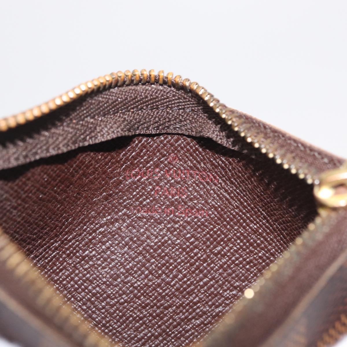 LOUIS VUITTON Damier Ebene Pochette Cles Coin Purse N62658 LV Auth SK265