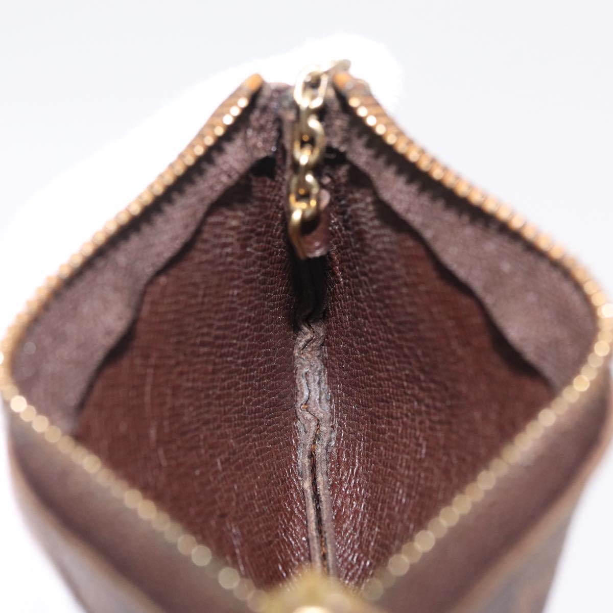 LOUIS VUITTON Damier Ebene Pochette Cles Coin Purse N62658 LV Auth SK265
