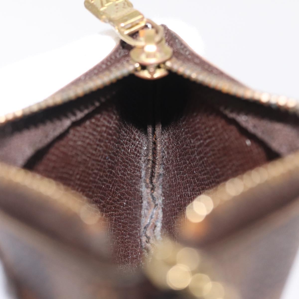 LOUIS VUITTON Damier Ebene Pochette Cles Coin Purse N62658 LV Auth SK265