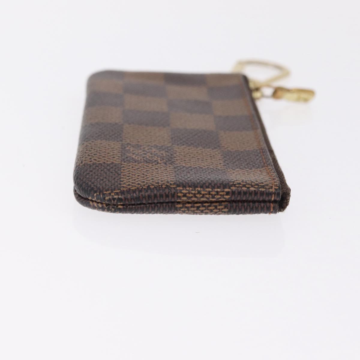 LOUIS VUITTON Damier Ebene Pochette Cles Coin Purse N62658 LV Auth SK265