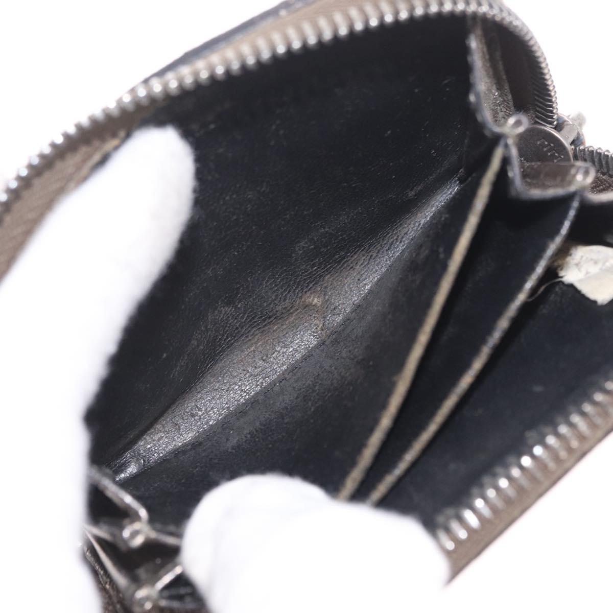 Bottega Veneta INTRECCIATO Coin Purse Leather Black 114075 Auth SK268
