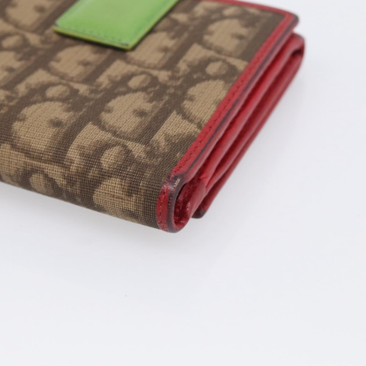 Christian Dior Trotter Canvas Bifold Wallet PVC Brown Auth SK270