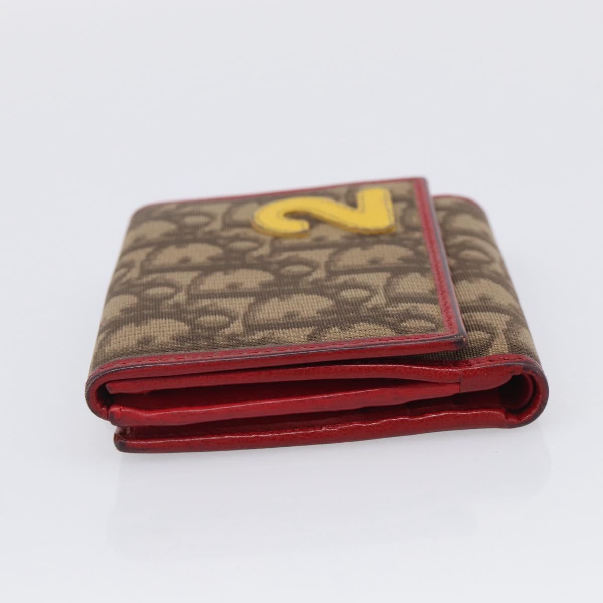 Christian Dior Trotter Canvas Bifold Wallet PVC Brown Auth SK270
