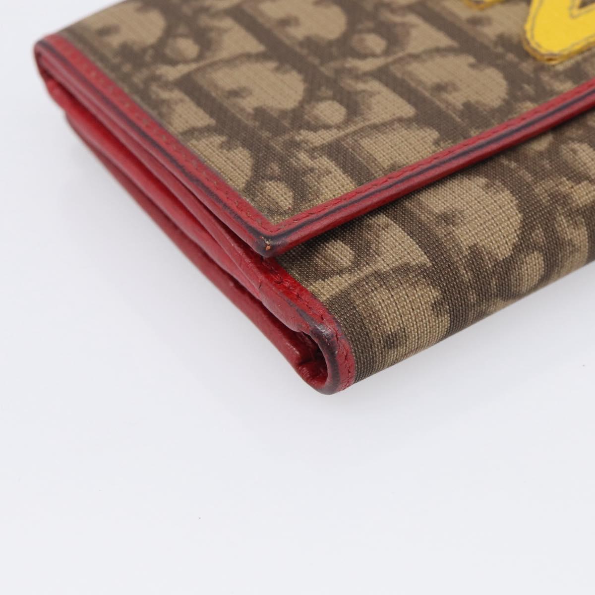 Christian Dior Trotter Canvas Bifold Wallet PVC Brown Auth SK270