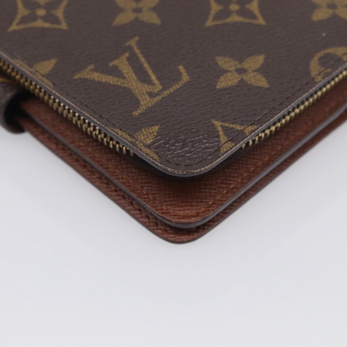 LOUIS VUITTON Monogram Porto Papie Zip Wallet M61207 LV Auth SK276A