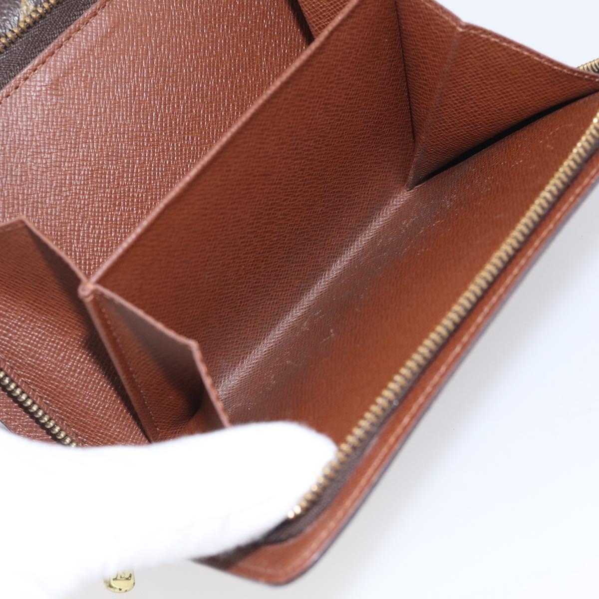 LOUIS VUITTON Monogram Porto Papie Zip Wallet M61207 LV Auth SK276A