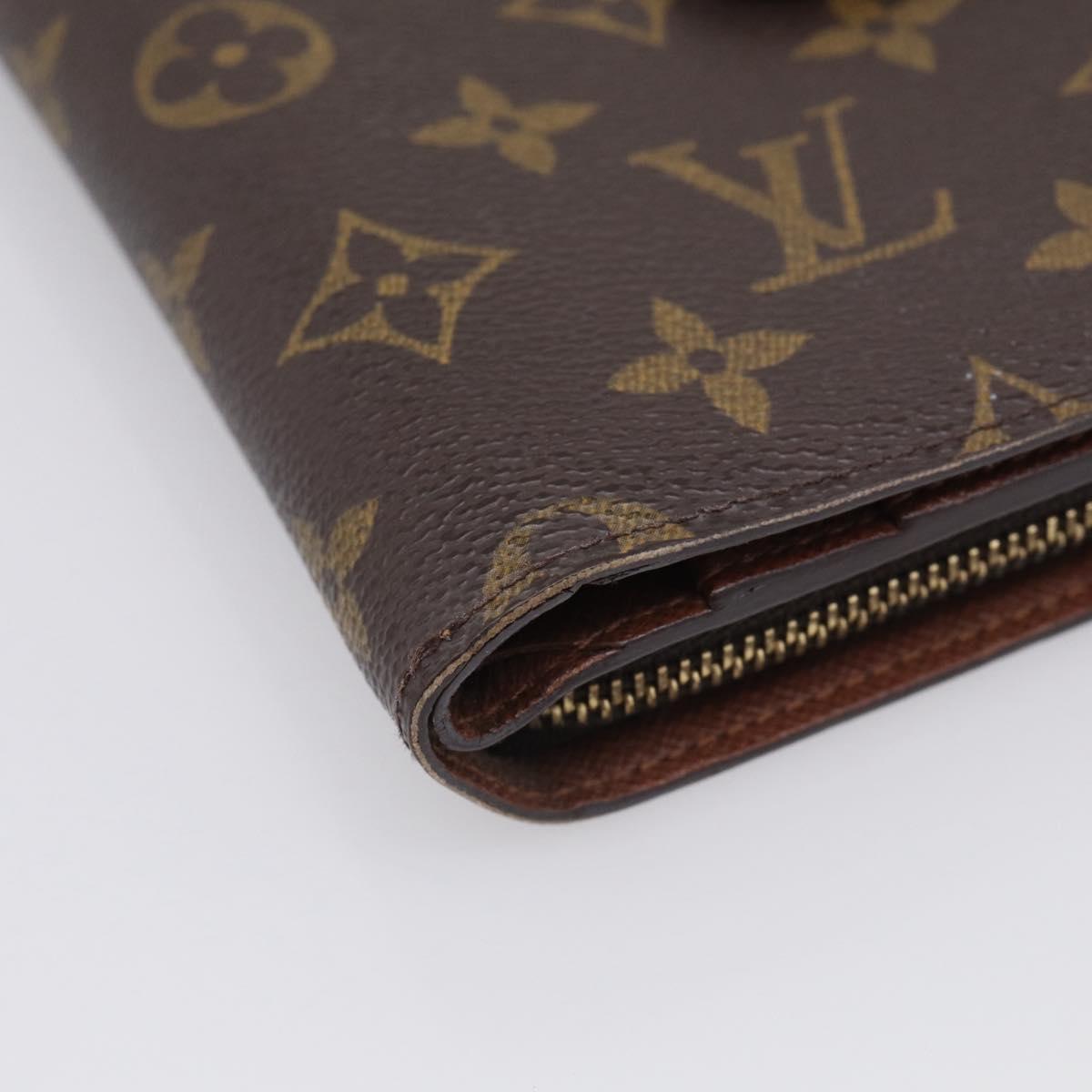 LOUIS VUITTON Monogram Porto Papie Zip Wallet M61207 LV Auth SK276A