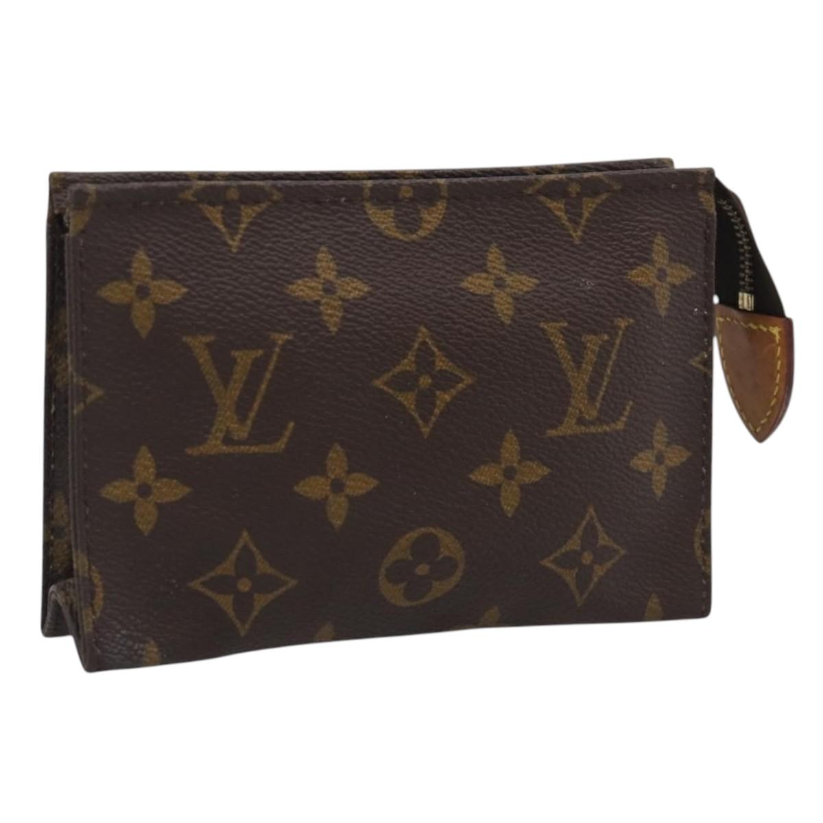 LOUIS VUITTON Monogram Poche Toilette 15 Pouch M47546 LV Auth SK288