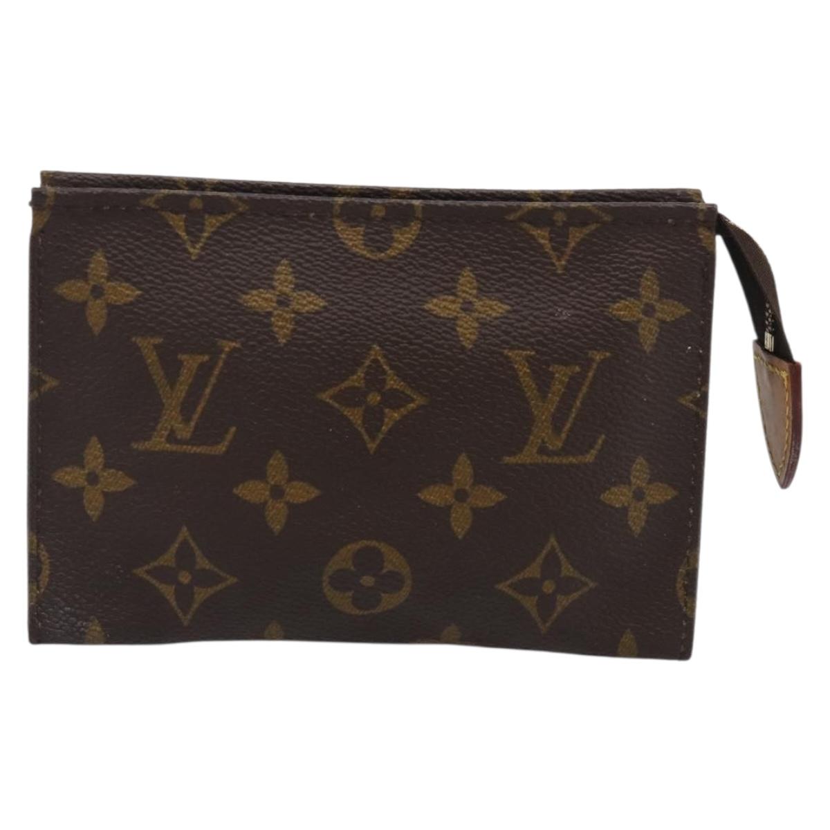 LOUIS VUITTON Monogram Poche Toilette 15 Pouch M47546 LV Auth SK288