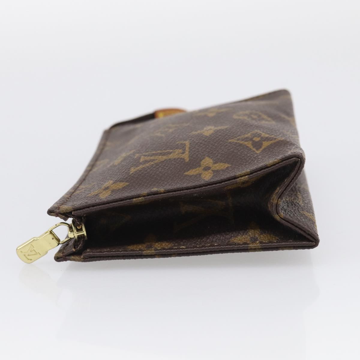 LOUIS VUITTON Monogram Poche Toilette 15 Pouch M47546 LV Auth SK288