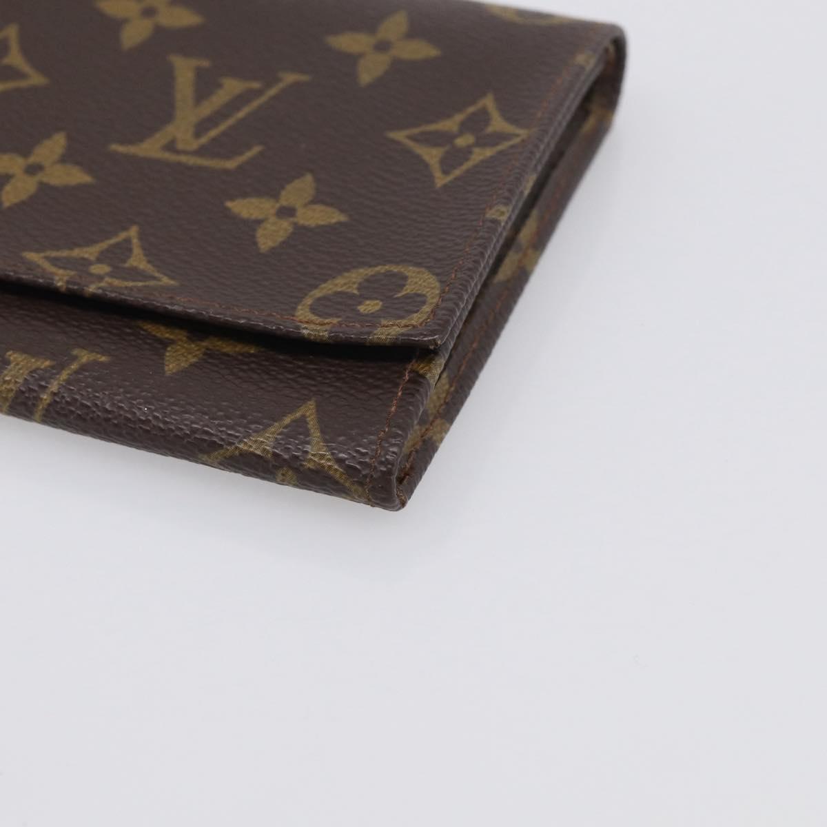 LOUIS VUITTON Monogram Portuen 3 Credit Long Wallet M61818 LV Auth SK297